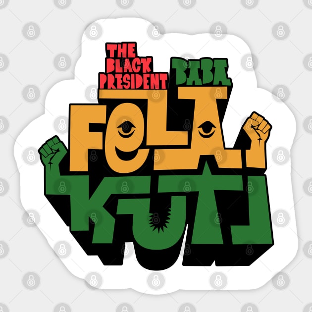 Fela Kuti - Afrobeat Revolution Sticker by Boogosh